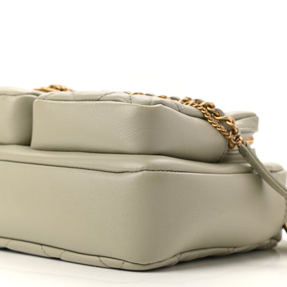 Chanel Calfskin Quilted Small Camera Case Grey 10 of 10
