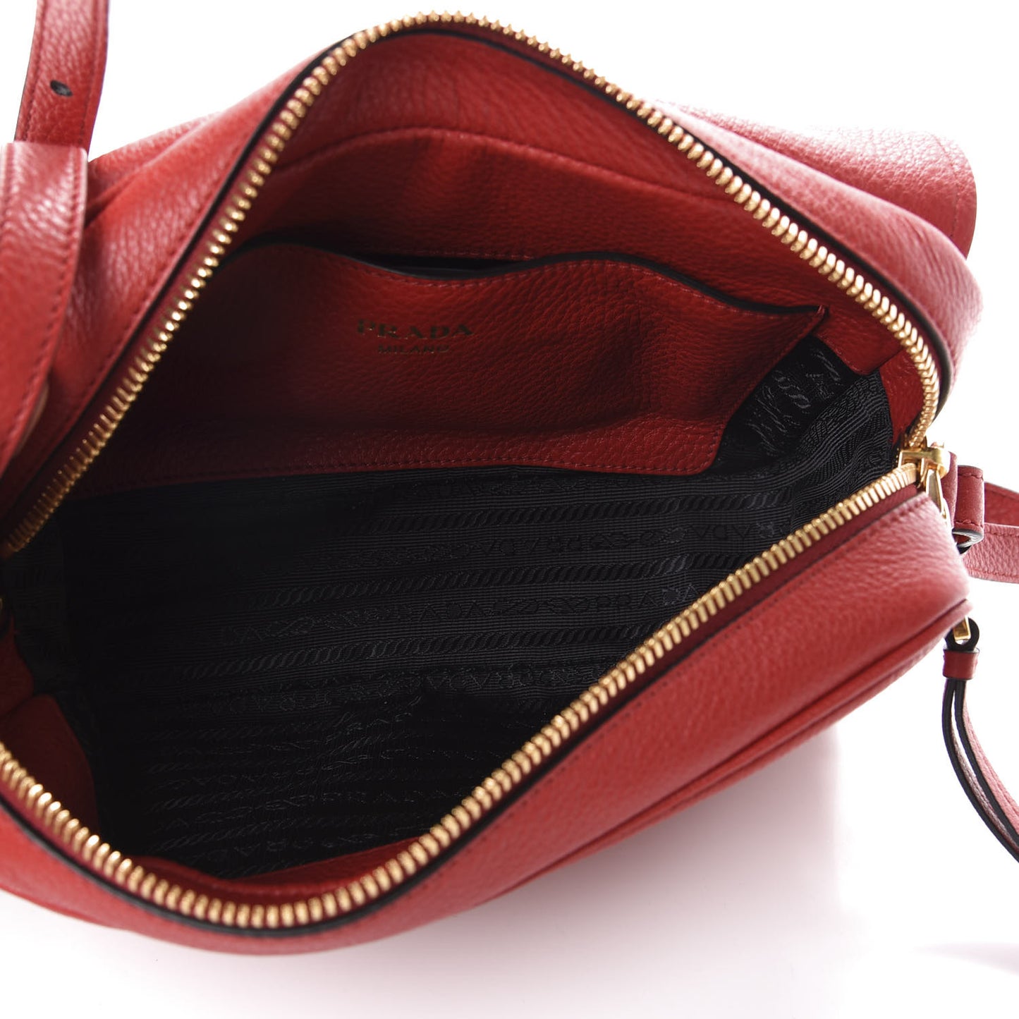 Vitello Phenix Flap Crossbody Rosso