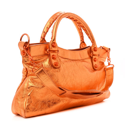 Balenciaga Metallic Agneau Classic Hardware First Orange 4 of 19