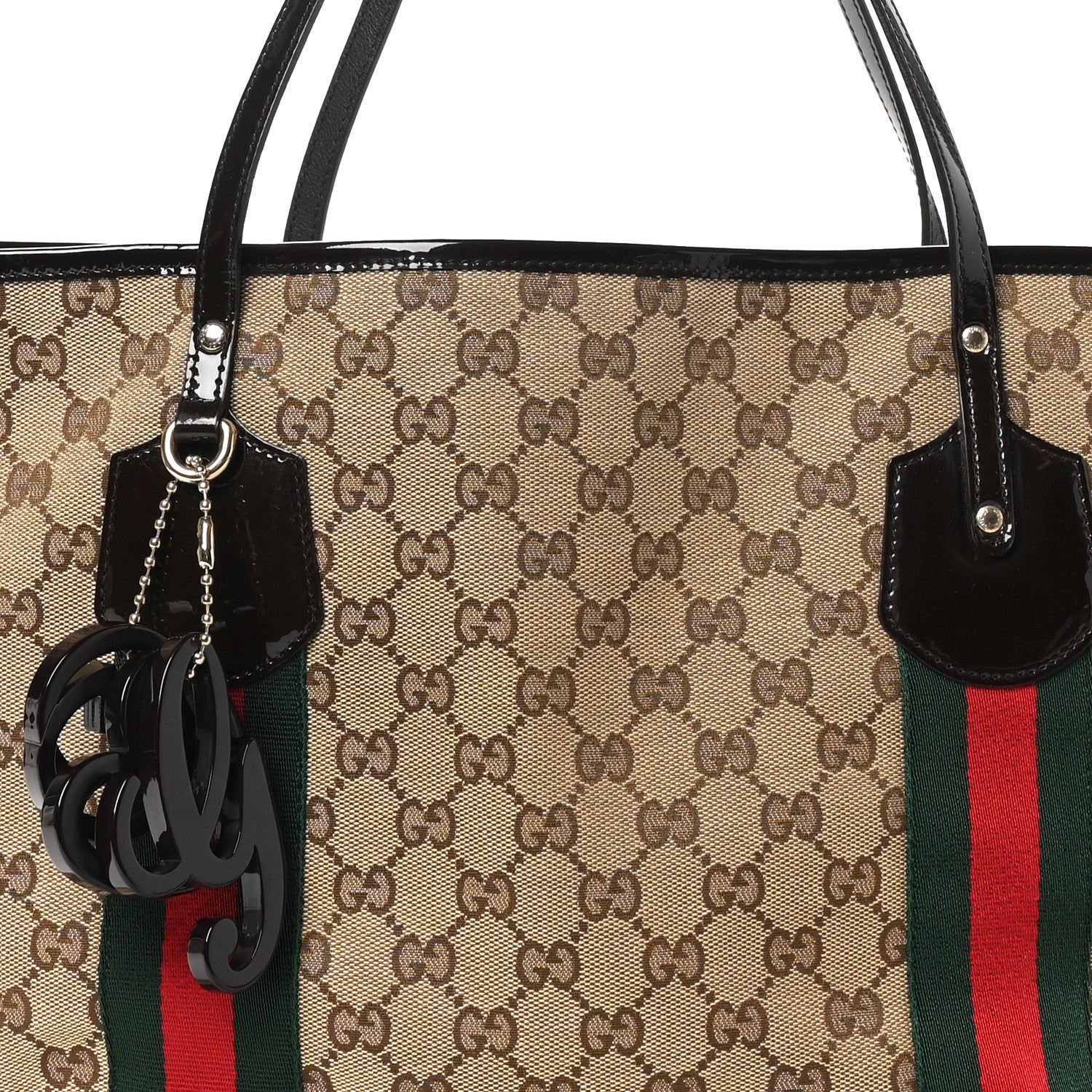 Gucci Monogram Web Medium Jolie Tote Brown 8 of 10