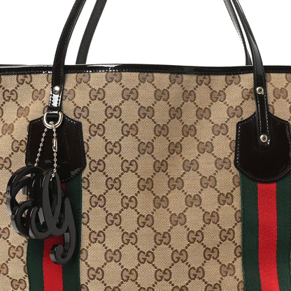Gucci Monogram Web Medium Jolie Tote Brown 8 of 10