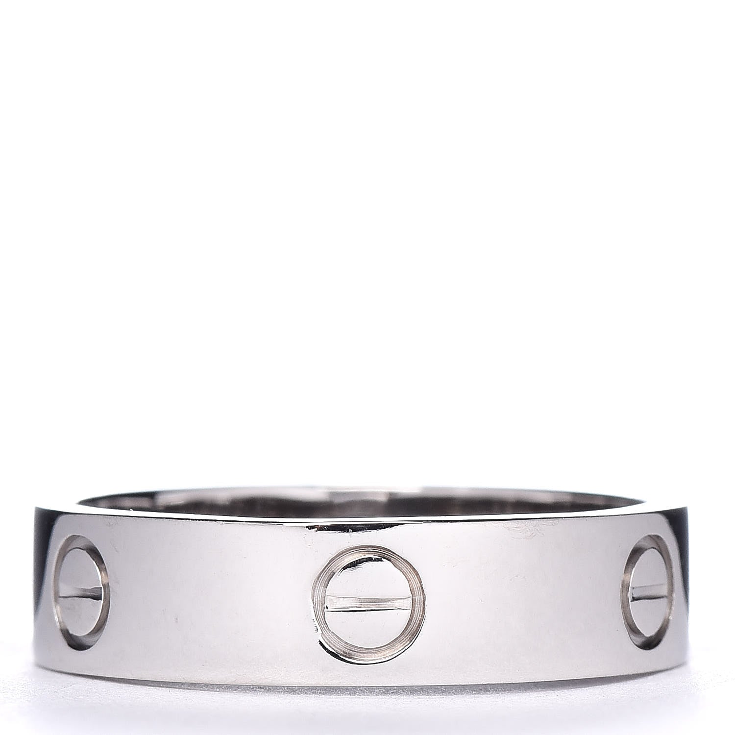 Cartier 18K White Gold 5.5mm LOVE Ring 61 9.5 3 of 4