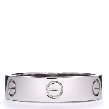 Cartier 18K White Gold 5.5mm LOVE Ring 61 9.5 3 of 4