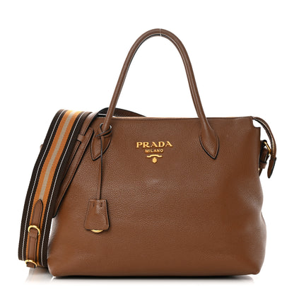 Prada Vitello Daino Shopping Tote Brown 1 of 15