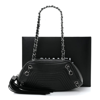 Chanel Lambskin Lax Small Tassel Shoulder Bag Black 11 of 11