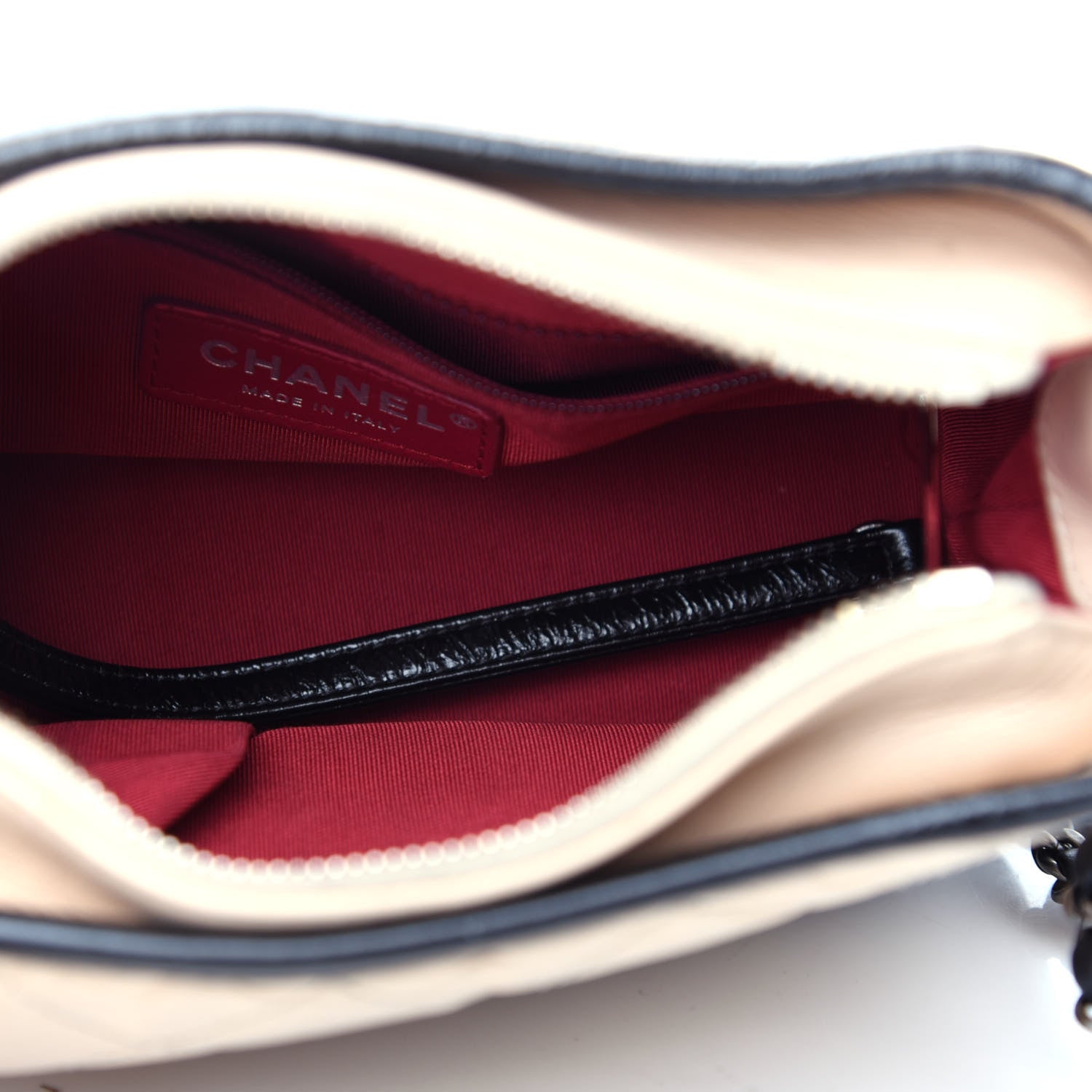 Chanel Aged Calfskin Quilted Small Gabrielle Hobo Beige Black 5 of 12