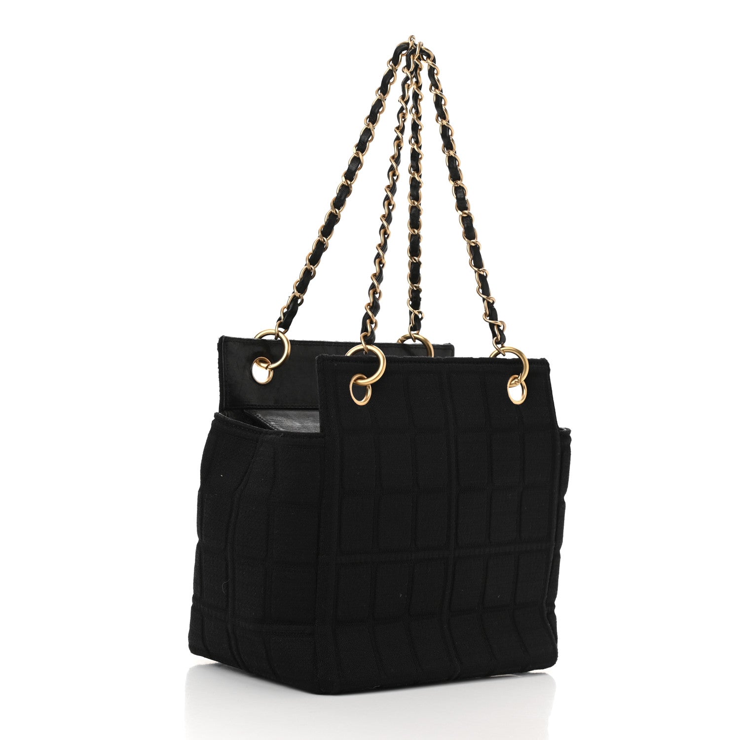 Chanel Jersey Quilted Crossbody Bag Black 2 of 10