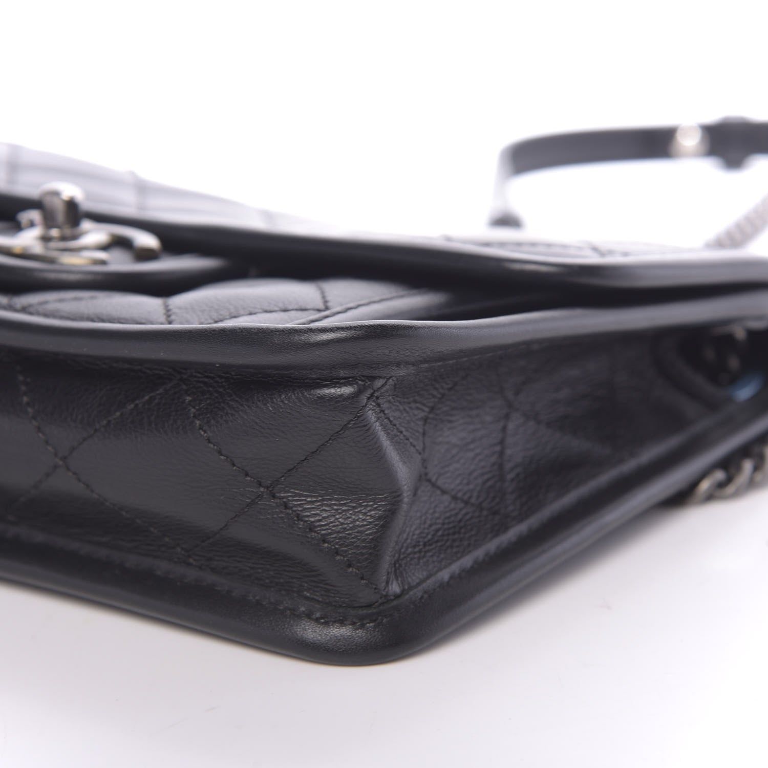 Chanel Calfskin Quilted Mini French Riviera Flap Black 10 of 11