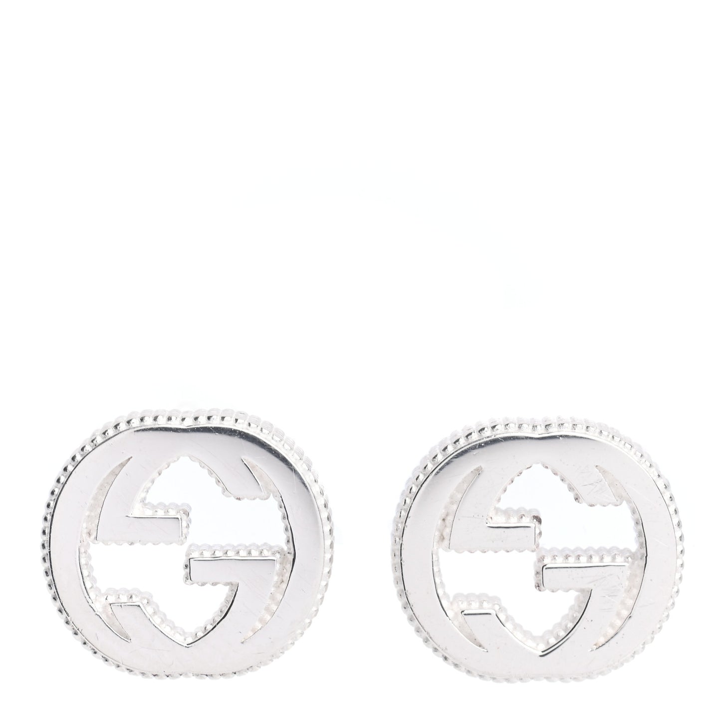Sterling Silver Interlocking G Stud Earrings