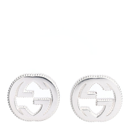 Gucci Sterling Silver Interlocking G Stud Earrings 1 of 4