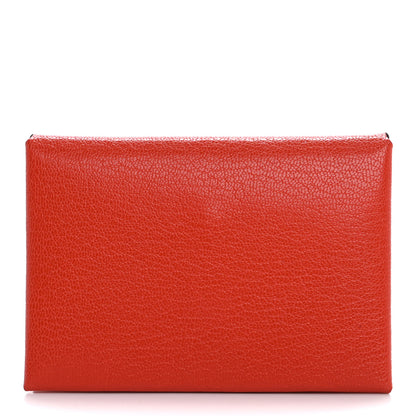 Hermes Chevre Mysore Calvi Duo Card Case Orange Field 1 of 8