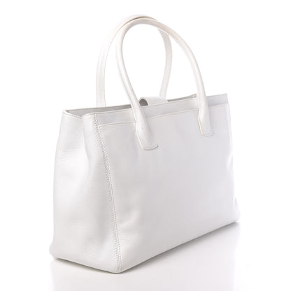 Chanel Calfskin Cerf Executive Shopper Tote White 3 of 18