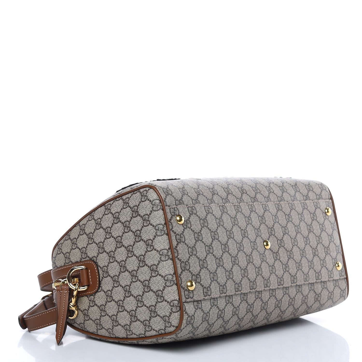 Gucci GG Supreme Monogram Blind for Love Embroidered Medium Boston Beige Tuscany 4 of 10