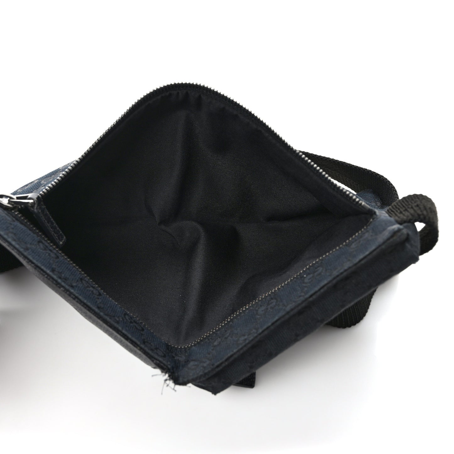 GG Monogram Double Pocket Belt Bag Black