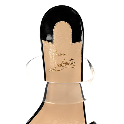 Christian Louboutin Patent PVC Just Nodo 85 Slide Sandals 38 Black 7 of 9
