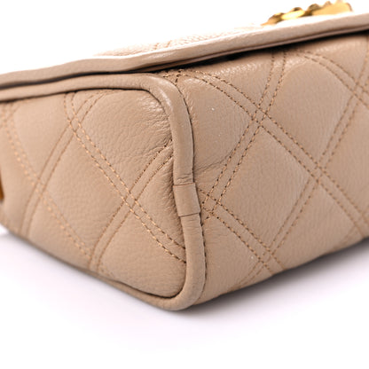 Marc Jacobs Grained Calfskin Quilted Double Stitched The Status Flap Crossbody Bag Tan 7 of 9
