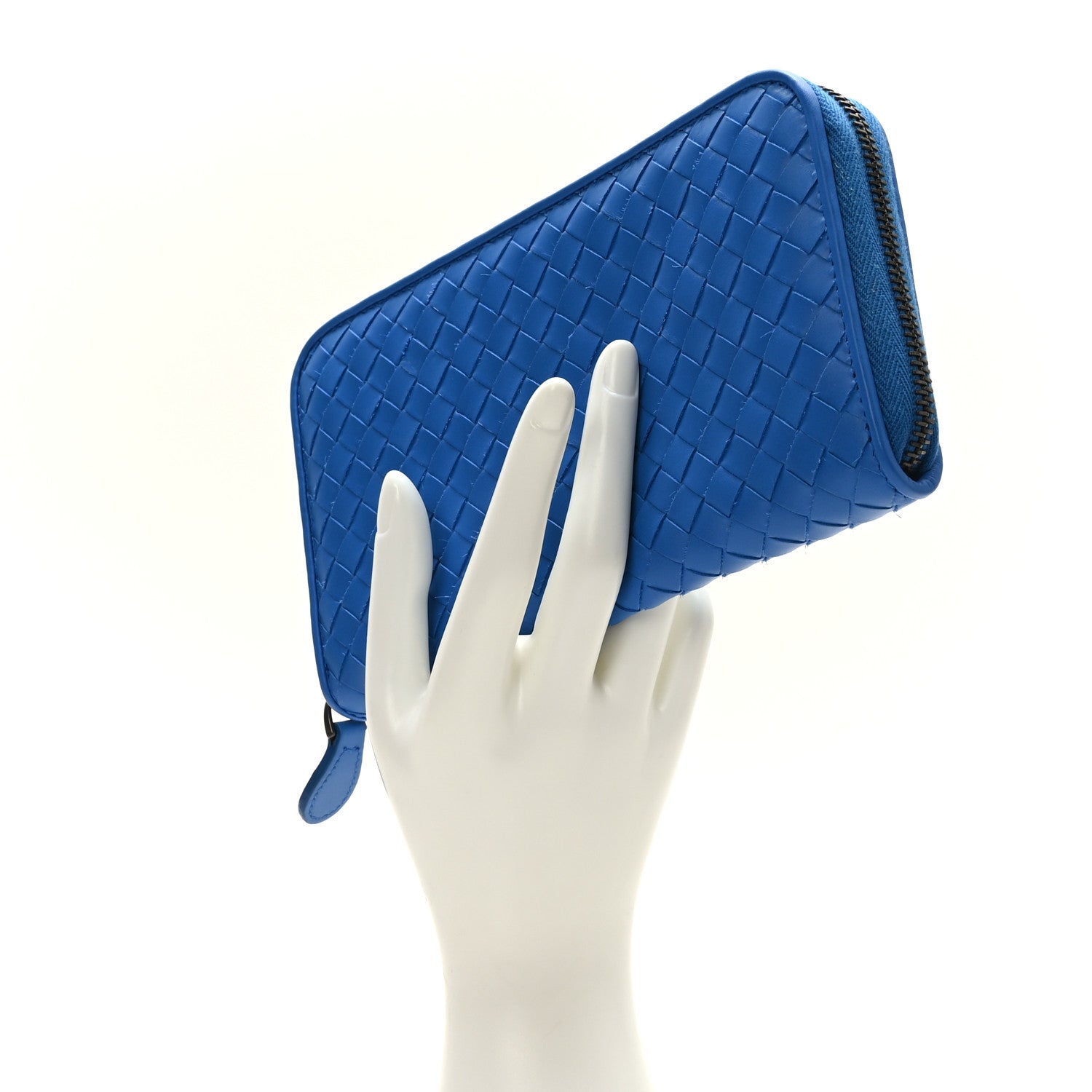 Bottega Veneta Nappa Intrecciato Zip Around Wallet Electrique 2 of 7