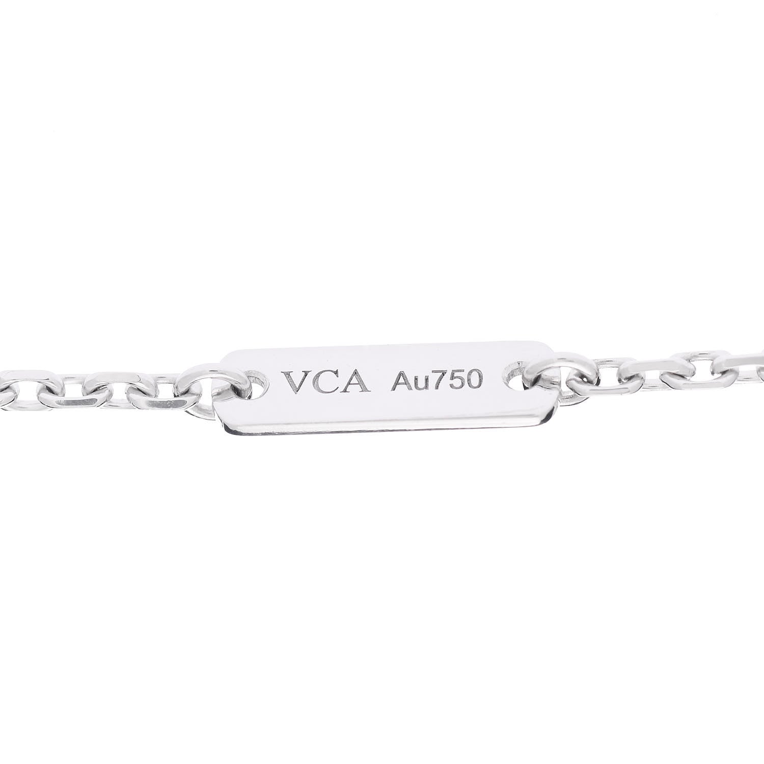 Van Cleef & Arpels 18K White Gold Diamond Medium Lotus Pendant Necklace 6 of 8