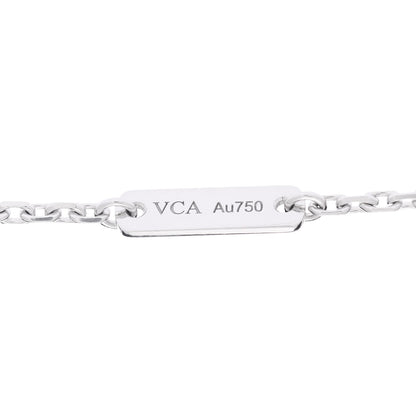 Van Cleef & Arpels 18K White Gold Diamond Medium Lotus Pendant Necklace 6 of 8