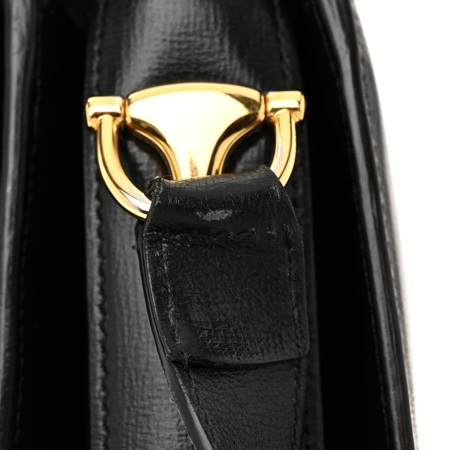 Azalea Calfskin Horsebit 1955 Shoulder Bag Black