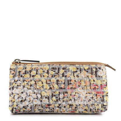 Fendi Zucchino Vitello Floral Forever Cosmetic Pouch Pesca Giallo Saddler 1 of 10