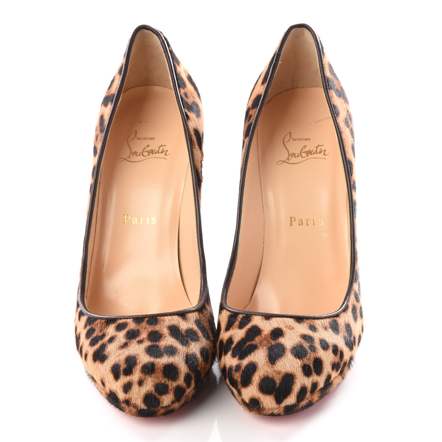 Christian Louboutin Calf Hair Leopard Print Filo 120 Pumps 39.5 Leopard Black 3 of 7
