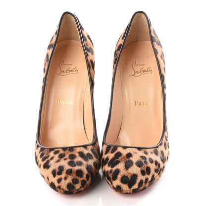 Christian Louboutin Calf Hair Leopard Print Filo 120 Pumps 39.5 Leopard Black 3 of 7
