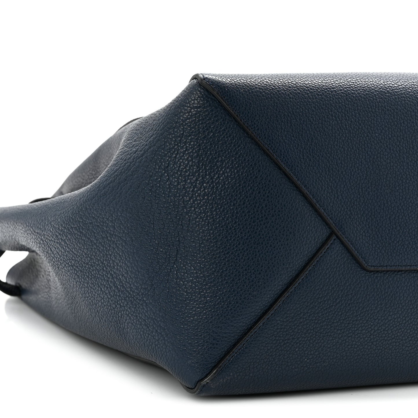 Soft Grained Calfskin Small Belt Cabas Phantom Deep Blue