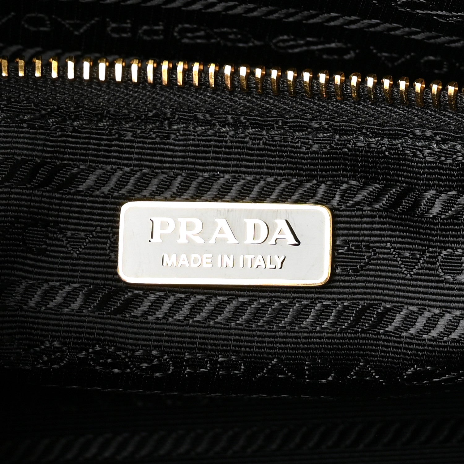 Prada Glossy Calfskin Triangle Medium Bonnie Shoulder Bag Black 6 of 9