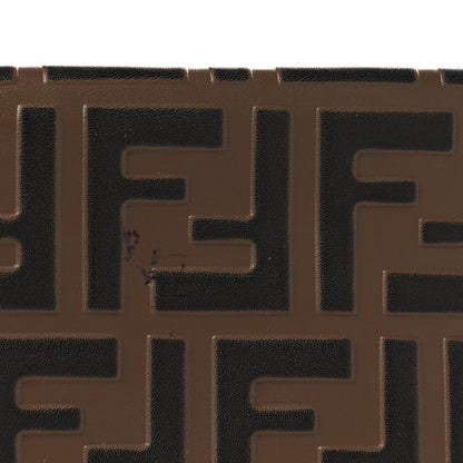 Fendi Vitello Soft F is Fendi Bi-Color FF 1974 Embossed Envelope Pouch Maya Black 8 of 8