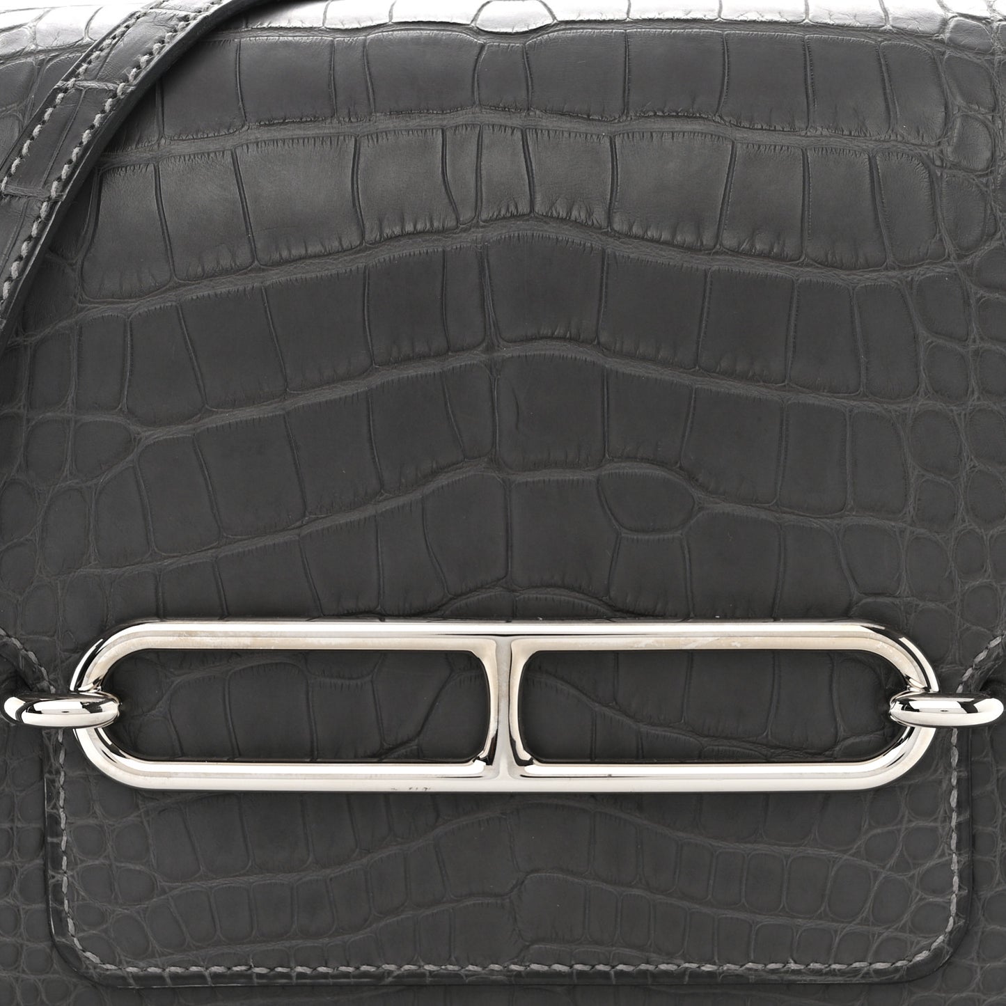 Matte Alligator Mini Sac Roulis Graphite
