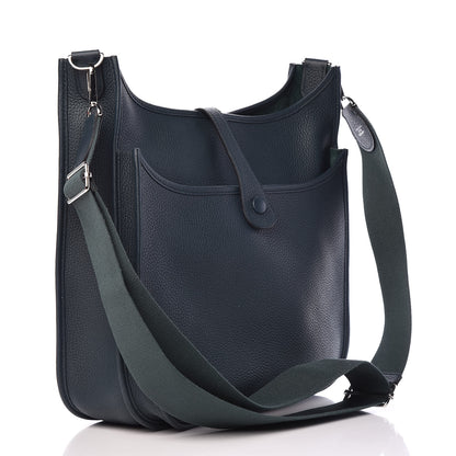 Hermes Taurillon Clemence Evelyne III GM Vert Cypress 3 of 11
