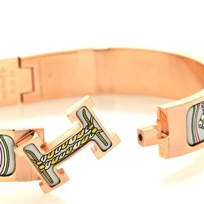 Hermes Enamel Printed Narrow Clic Clac H Bracelet PM 4 of 5