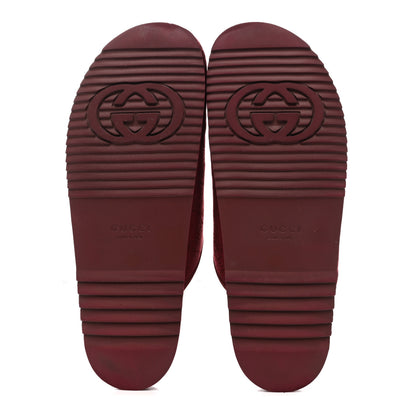 Gucci GG Supreme Monogram Womens Horsebit Slippers 41 Rosso Ancora 6 of 10