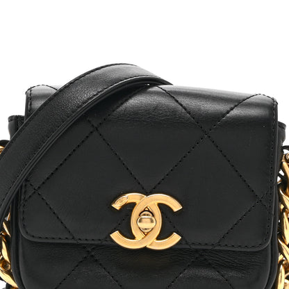 Chanel Calfskin Quilted Mini Framing Chain Bag Black 8 of 10