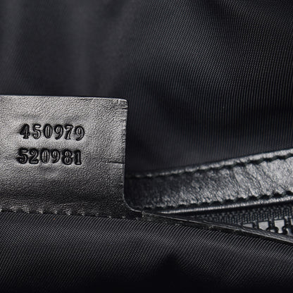 Gucci Techno Canvas Web L'Aveugle Par Amour Embroidered Drawstring Backpack Black 7 of 12