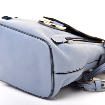 Chloe Suede Calfskin Mini Faye Backpack Washed Blue 7 of 12