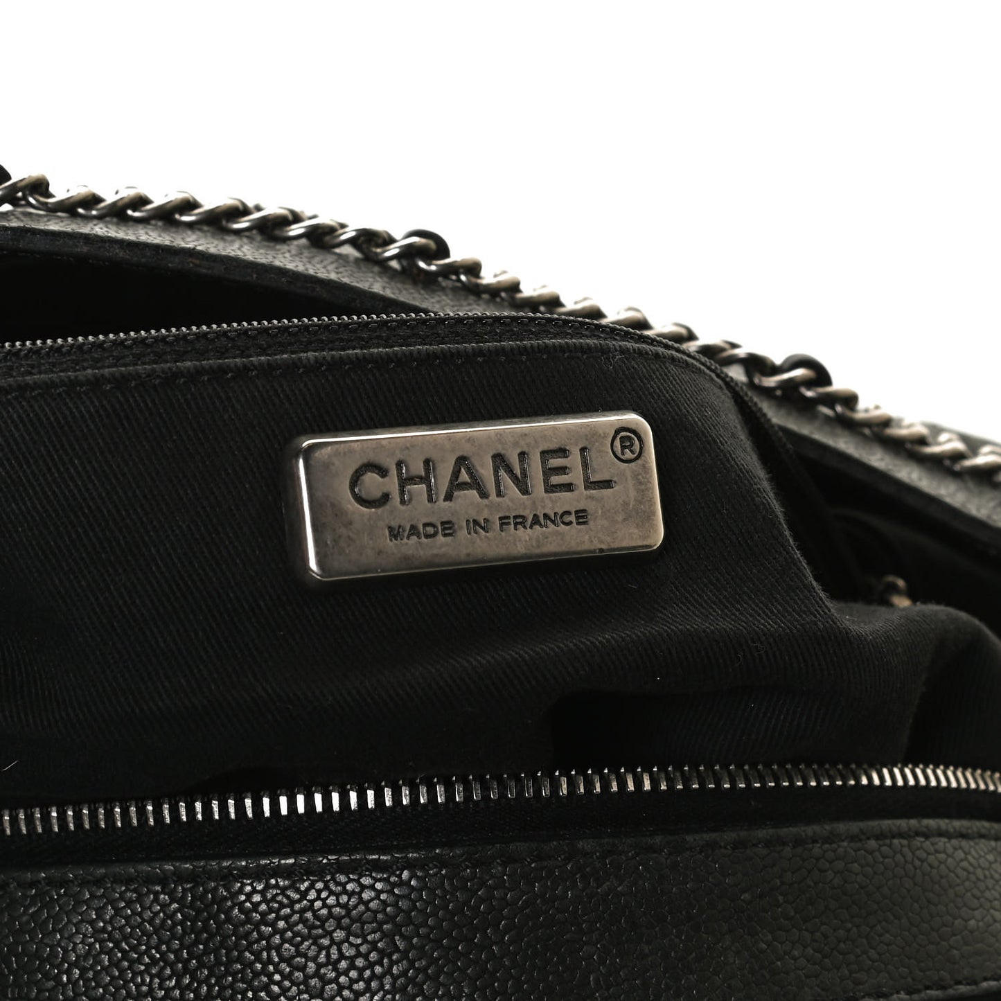 Caviar Stitched Large Outdoor Hobo Black