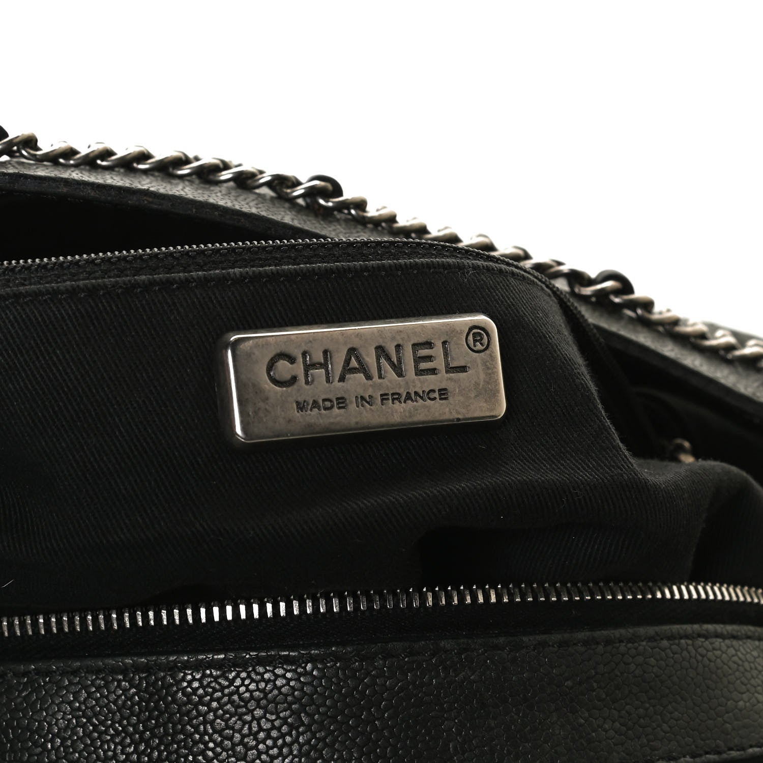 Chanel Caviar Stitched Large Outdoor Hobo Black 6 of 12