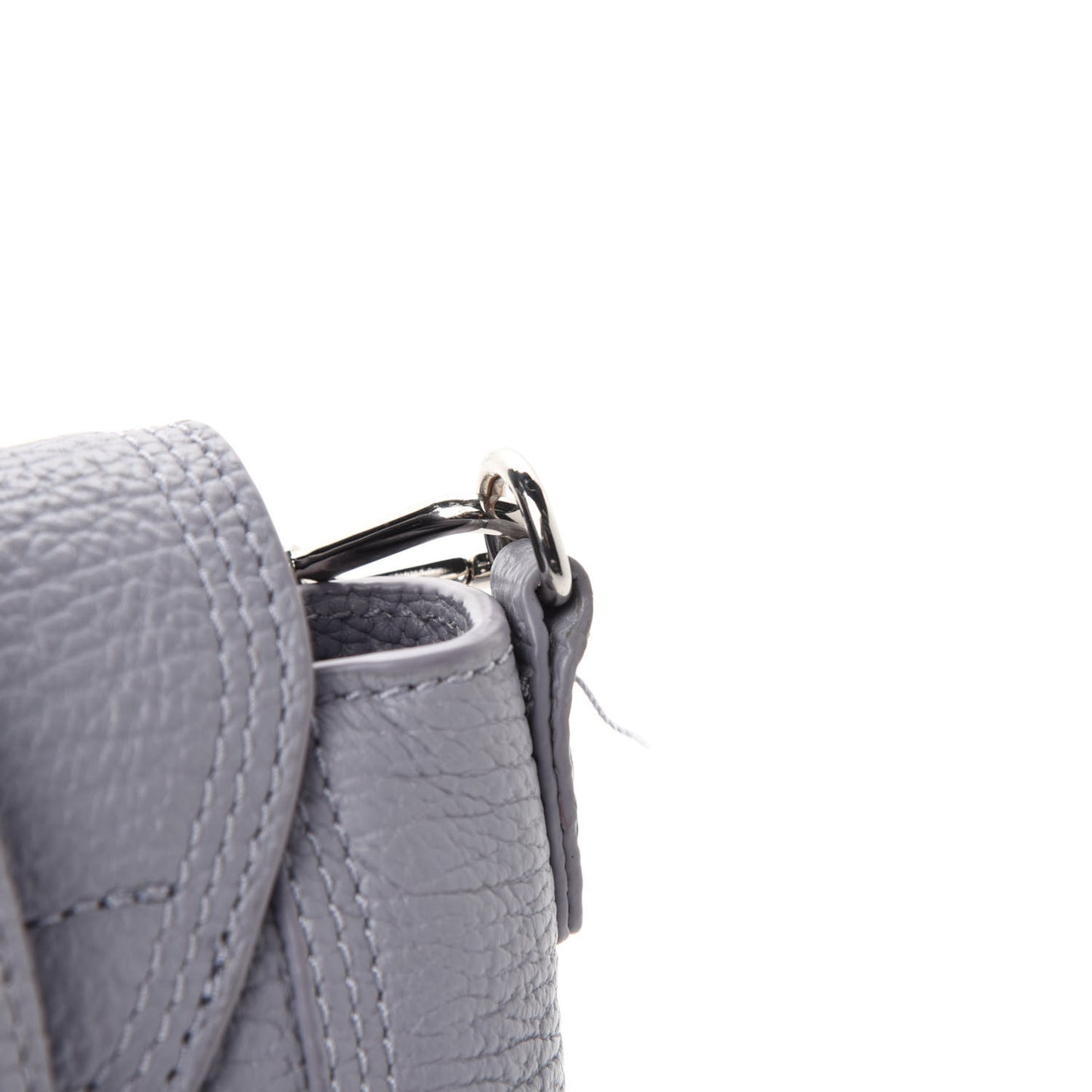 Textured Calfskin Mini Pashli Satchel Light Blue