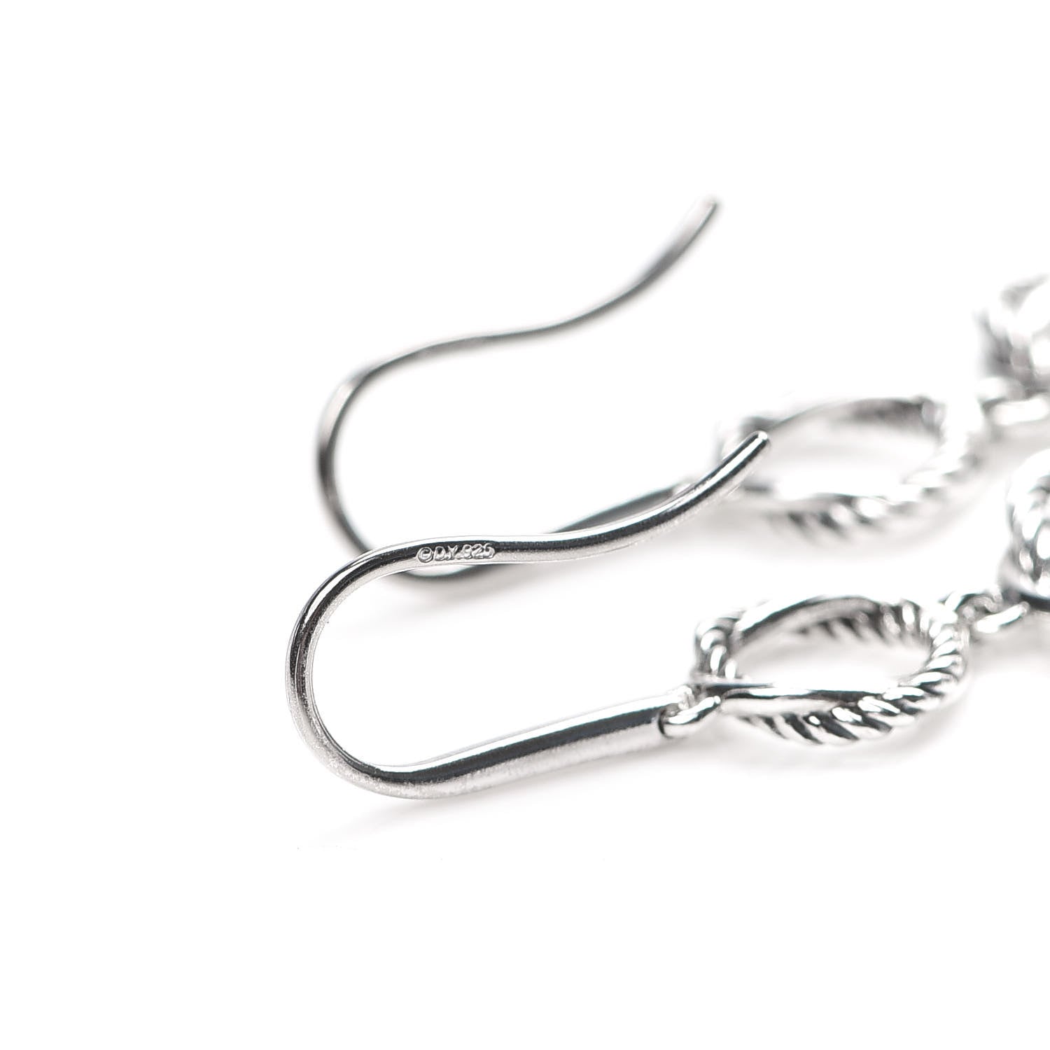 David Yurman Sterling Silver Infinity Triple Drop Earrings 3 of 4