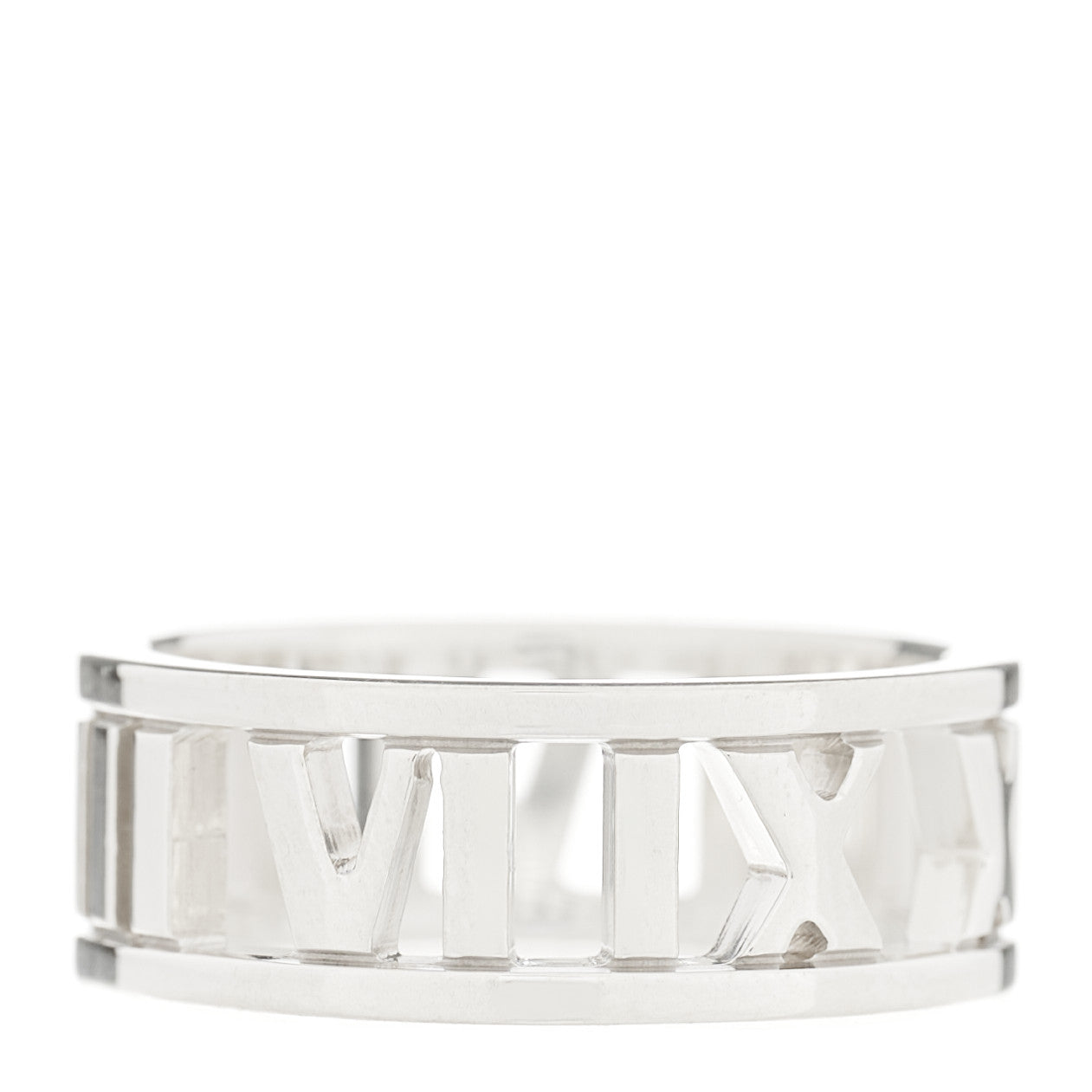 Tiffany Sterling Silver Wide Atlas Open Ring 49 4.75 2 of 3