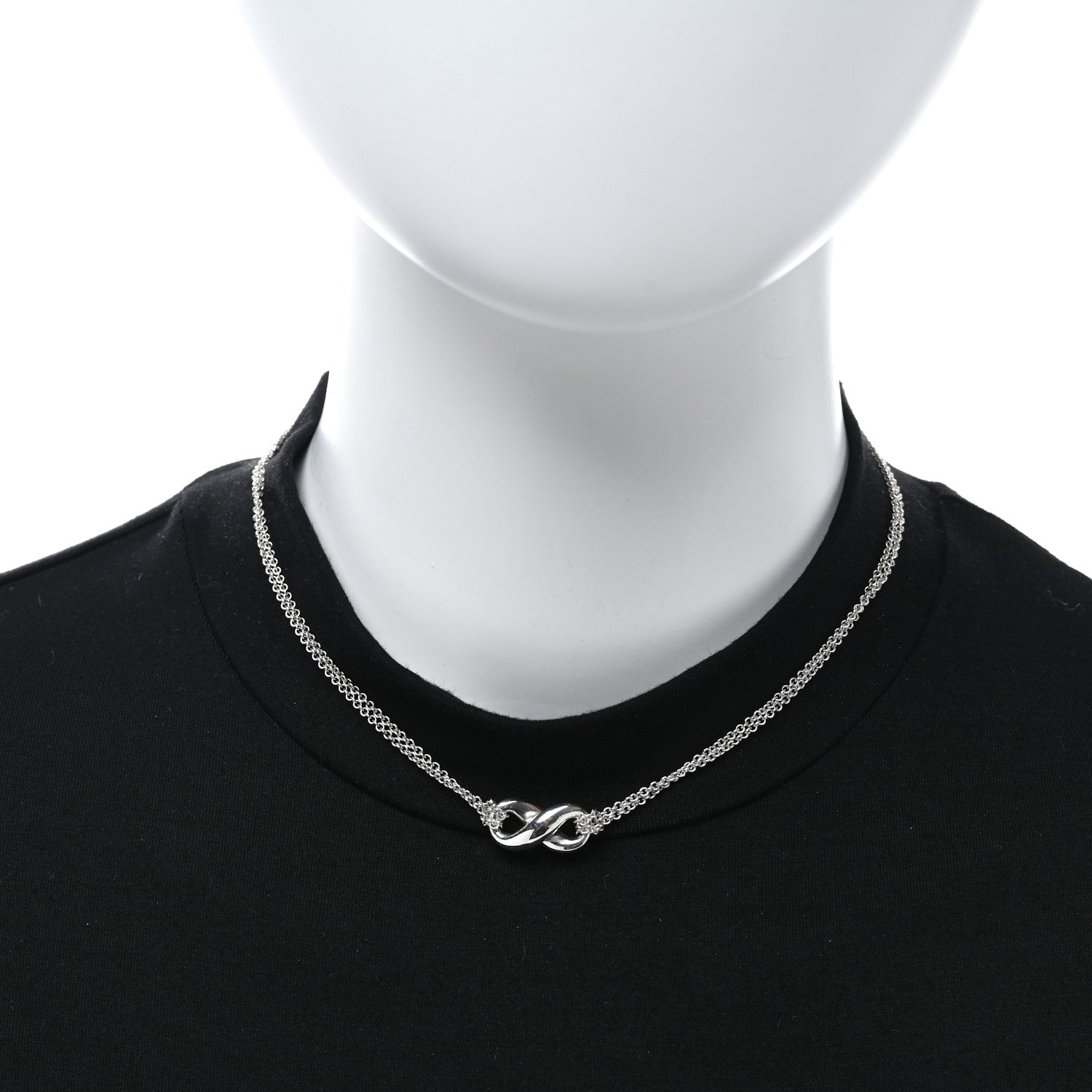 Tiffany Sterling Silver Infinity Pendant Necklace 2 of 4