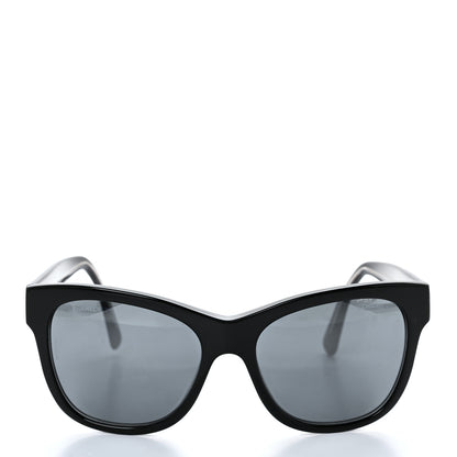 Chanel Acetate Polarized Square CC Sunglasses 5380 Black 2 of 7