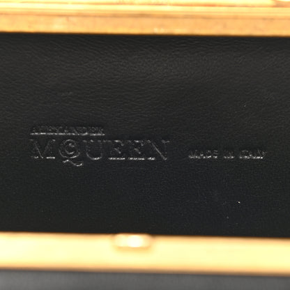 Alexander McQueen Nappa Studded Floral Knuckle Box Clutch Black 6 of 12