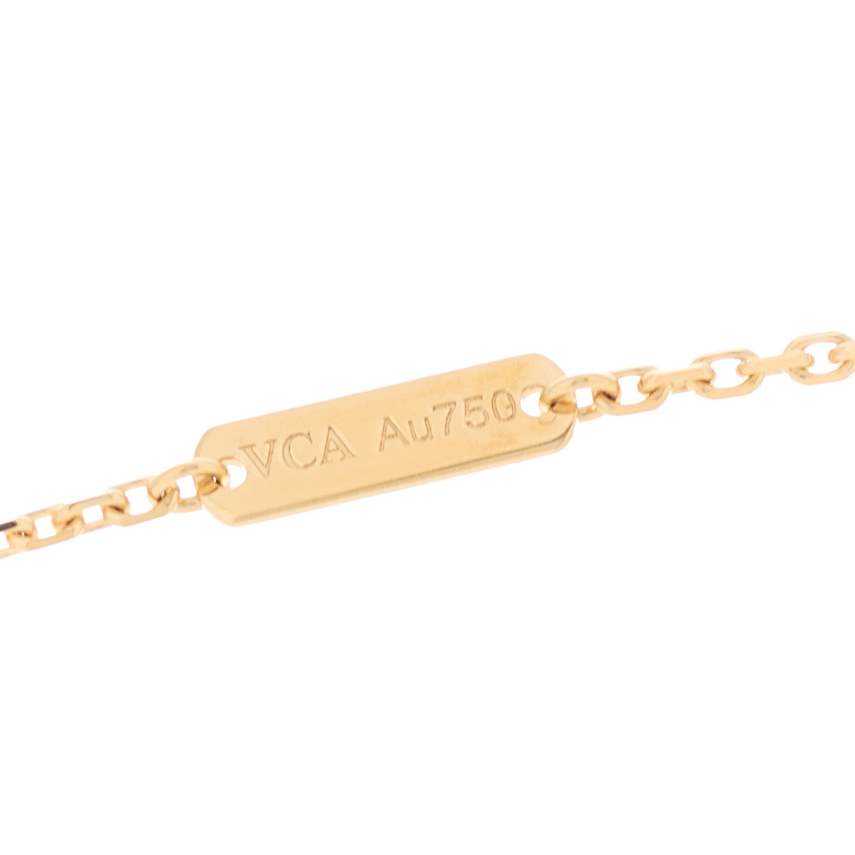 Van Cleef & Arpels 18K Yellow Gold Guilloche Vintage Alhambra Pendant Necklace 5 of 6