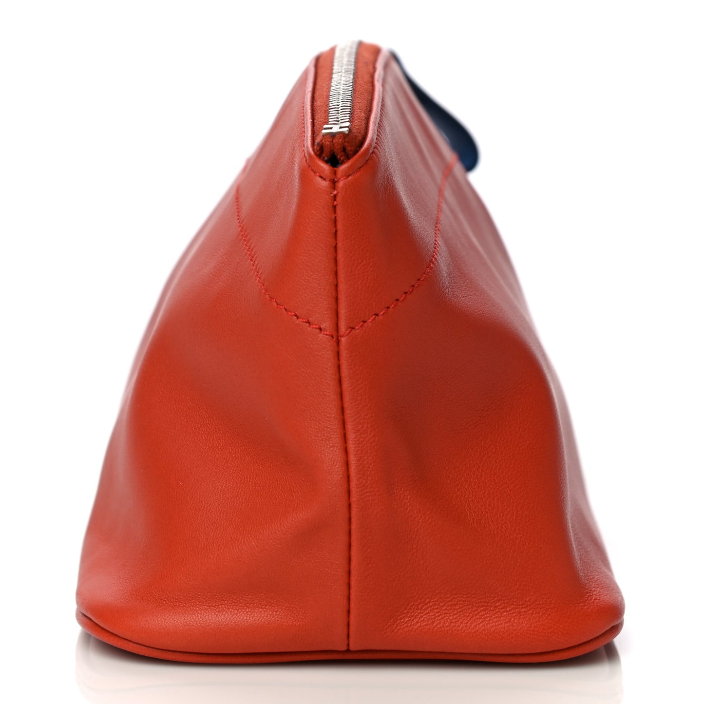 Lambskin Swift Tohubohu Pouch MM Cornaline Bleu Zellige