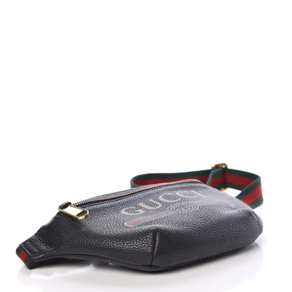 Gucci Grained Calfskin Small Logo Belt Bag Black 4 of 12