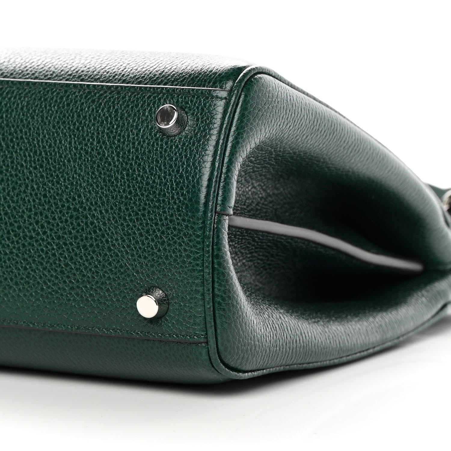 Gucci Grainy Calfskin Small Zumi Top Handle Bag Vintage Green 10 of 11
