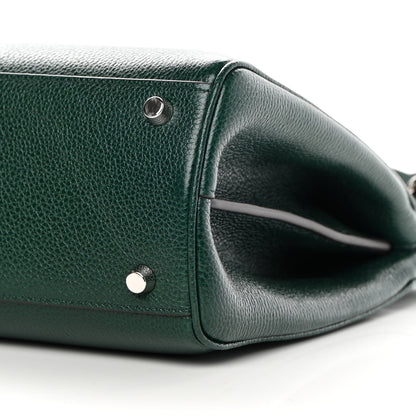 Gucci Grainy Calfskin Small Zumi Top Handle Bag Vintage Green 10 of 11